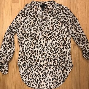 Cheetah high low portfolio shirt